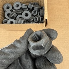 LOT OF 50 – 5/8-11 USS Grade 8 Hex Flange Lock Nuts Phosphate Oil USA
