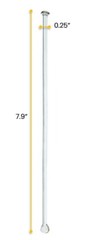 Eisco 10 Pack of 7.9″ Glass Stirring Rods with Spade & Button Ends, 6mm Diameter