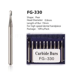 Dental Carbide Burs Tungsten Steel Bur FG # 330 FG #245 for High Speed Handpiece