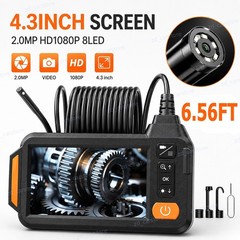 Dual Lens Endoscope Camera with Light 1080P HD Borescope, IP67 Waterproof Camera