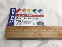 NEW SEALED Oxford Color Coded Ruled Index Cards 3 x 5 #04753