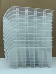 12- Store House Large Clear Stacking Bins 12-3/4″ L x 8-1/4″W x 6″H Storage Tool