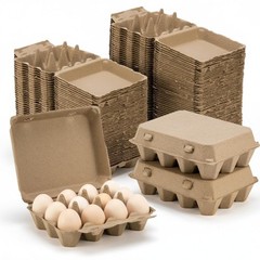 CINPIUK 100 Pack Egg Cartons, 3×4 Style Paper Pulp Egg Trays, Sturdy & Reusab…
