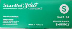 StarMed Select Nitrile Exam Gloves Small SMNS102, 1000/Case