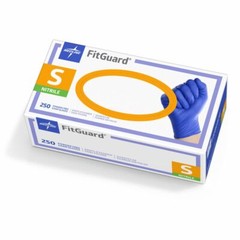 Medline FitGuard Powder-Free Nitrile Gloves 250ct, Small – Pack of 2 Boxes