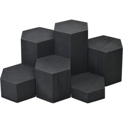 Wooden 6pcs Hexagon Risers for Display Jewelry And Additions Display Stand