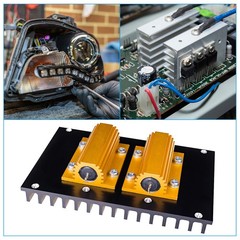 100W 2 Ohm Aluminum Shell Resistor Housing Resistor with Screws 4Set