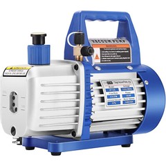 110V 1/4 HP 3.5 CFM Single Stage Rotary Vane Air Vacuum Pump w/ Oil Bottle ETL