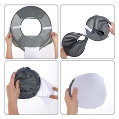 Topbuti Hard Hat Sun Shield Full Brim Mesh Sunshade, High Visibility Grey