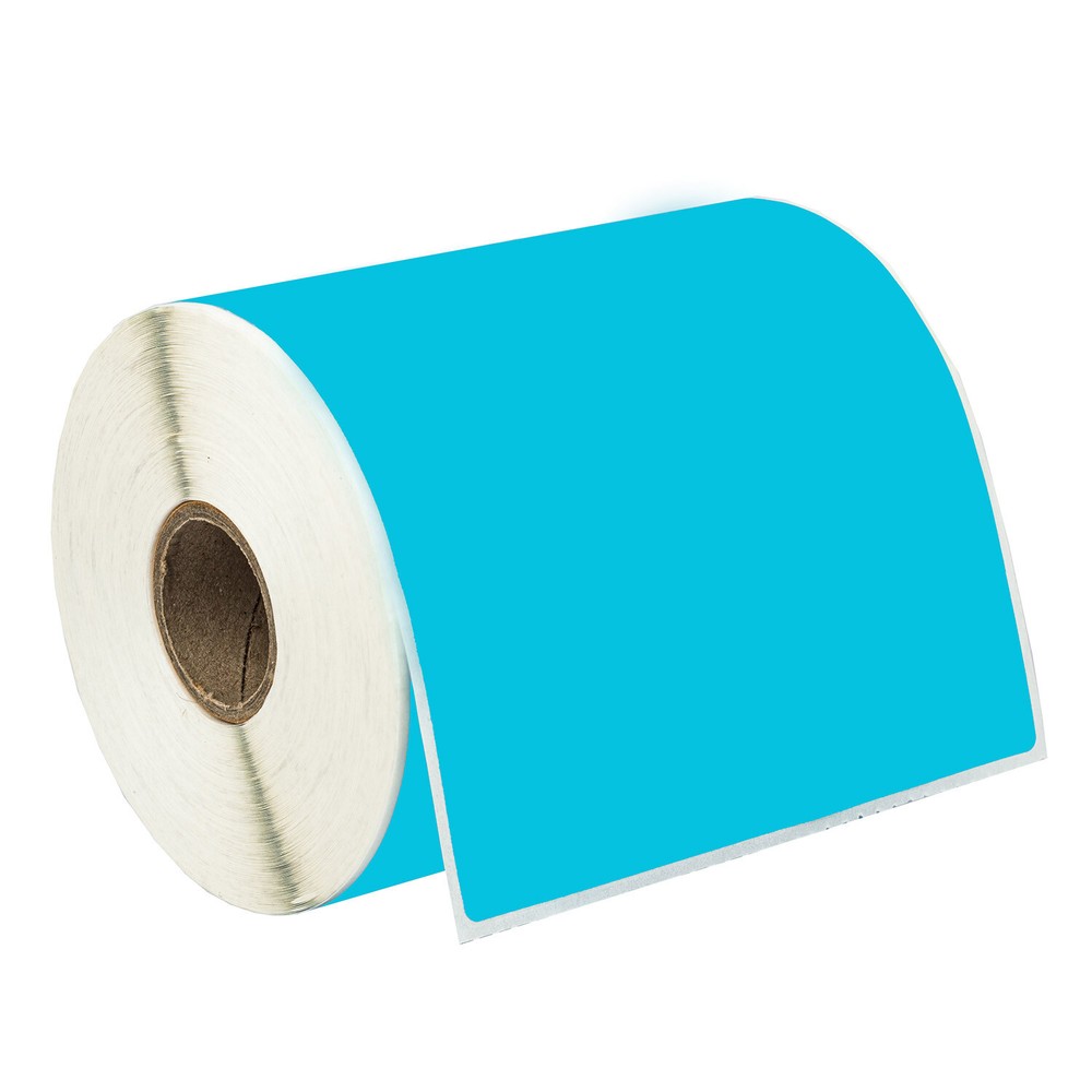 ZEBRA 4×6 COLOR (4″ x 6″) BLUE Direct Thermal Labels – 1″ Core – (15) Rolls/250