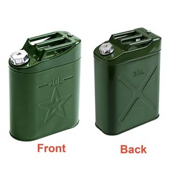 5 Gallon 20L Gasoline Army Green Jerry Can Military Metal Steel Tank Backup USA