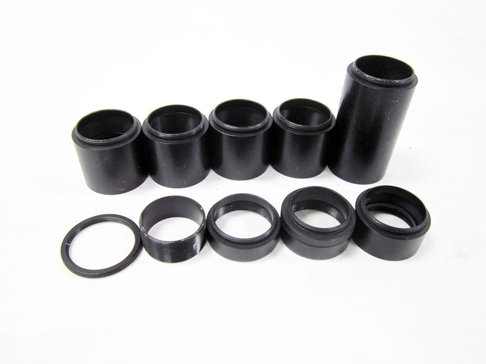 10x PIECE MICROSCOPE TUBE CAMERA EXTENSION MOUNT LOT 26MM DIAMETER ~ ( TEN )