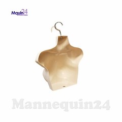 1 Set Male & Female Torso Mannequins Flesh Dress Form with 2 Stands & 2 Hangers