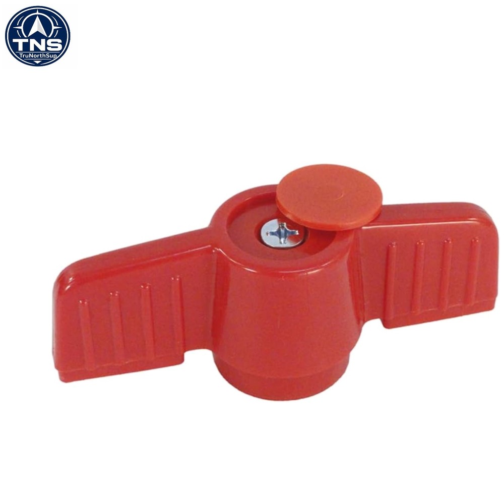 PVC Ball Valve Handle 1.5 Inch Red for Outdoor Use Easy to Install