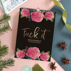 2024 Calendar For Tired-Ass Women Swear Word 12 Month Weekly Daily Wall Planner
