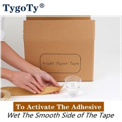 TygoTy Water Activated Gummed Reinforced 2″ x 150 Feet x 150 feet, Brown