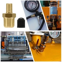 Portable Air Inflator Adapter 1/4″ NPT (M) to Standard for Schrader Valve (M)