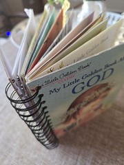 LGB About God Hardcover Junk Journal Wire Bound Scrapbook Vintage Upcycled Book