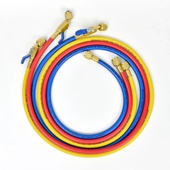 Yellow Jacket Plus II 29986 – 72″ Ball Valve Hoses, 1/4″, Set of 3