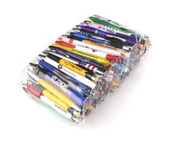 Lot Of 300 Misprint Ink Pens Bulk Assorted Click Retractable Ball Point Pens