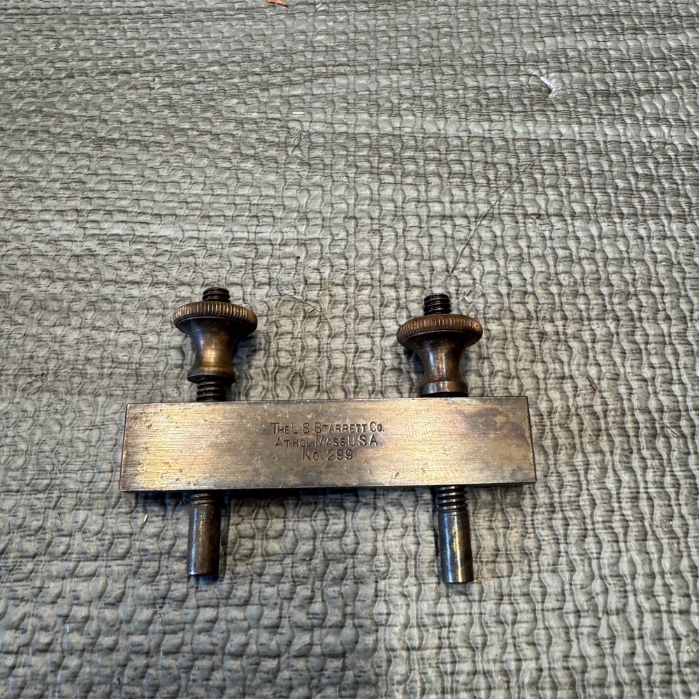 Vintage The L.S. Starrett Co. No.299 Steel Rule Attachment Clamp. USA Made