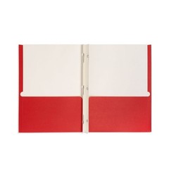 2 Pocket Folder with Prongs, 1 Side Printed, Assorted Colors, 50 pack