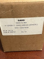 (10) Gard 5433-72-36A GREEN GRIND ALL WHEEL 4-1/2″ X 5/8-11 13300RPM NEW