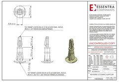 100 Essentra Snap-In Nylon PCB Circuit Board Supports Spacer Standoffs .375 .125