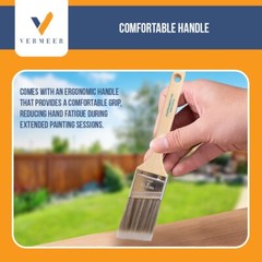 6 Pack Angle Brushes in Assorted Sizes for All Latex and Oil Paints & Stains