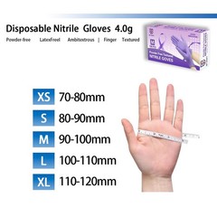 100 Count Disposable Nitrile Exam Gloves 4 Mil Latex-Free Food Safe