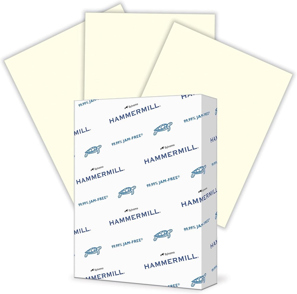 Hammermill Colored Paper, 20 lb Cream Printer Paper, 8.5 x 11-1 Ream(500 Sheets)