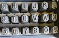 Markrite 36pc 5/16″ Letter & Number Reverse Stamp Punch Set Alloy Steel Metal