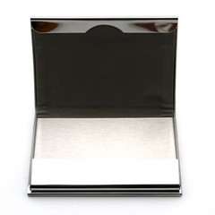 PU Leather Metal Business Card Holder – Sleek Pocket ID Credit Card Case Wallet
