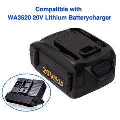 4.0AH For WA3520 20V Max LITHIUM Rechargeable Battery WA3525 WA3575 For WORX