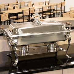 8QT CLASSIC Chafer Rectangular Chafing Dish Catering Buffet Food Tray + Rebate
