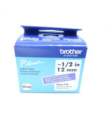 Brother P-Touch BTAGF35 0.47 in. x 13.1 ft. BTAG Label Tapes – WT on Purple (GT)