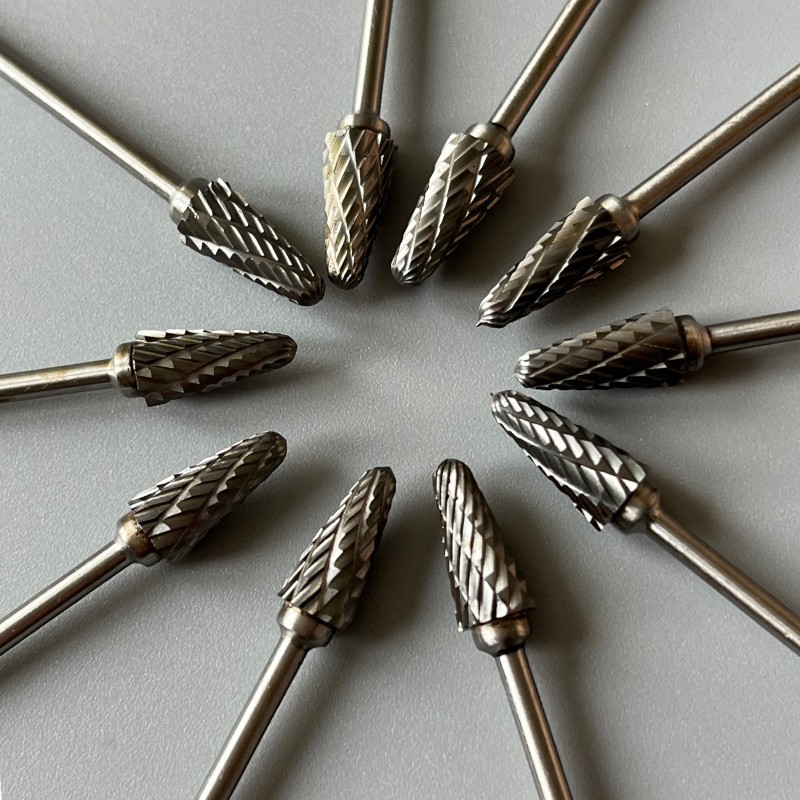 10X Dental Lab Polishing Bur Drills Tungsten Steel Carbide Cutter Burs 2.35MM L6