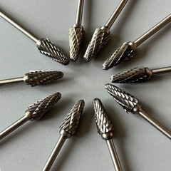 10X Dental Lab Polishing Bur Drills Tungsten Steel Carbide Cutter Burs 2.35MM L6