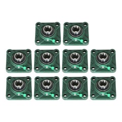 10 Pack UCF205-16 Pillow Block Flange Bearing 1″ Bore 4 Bolt Solid Base