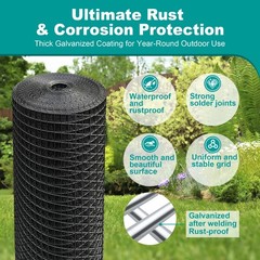 Black Hardware Cloth,Hardware Cloth 1/2 inch 48 x 100 ft,Chicken Wire，DIY