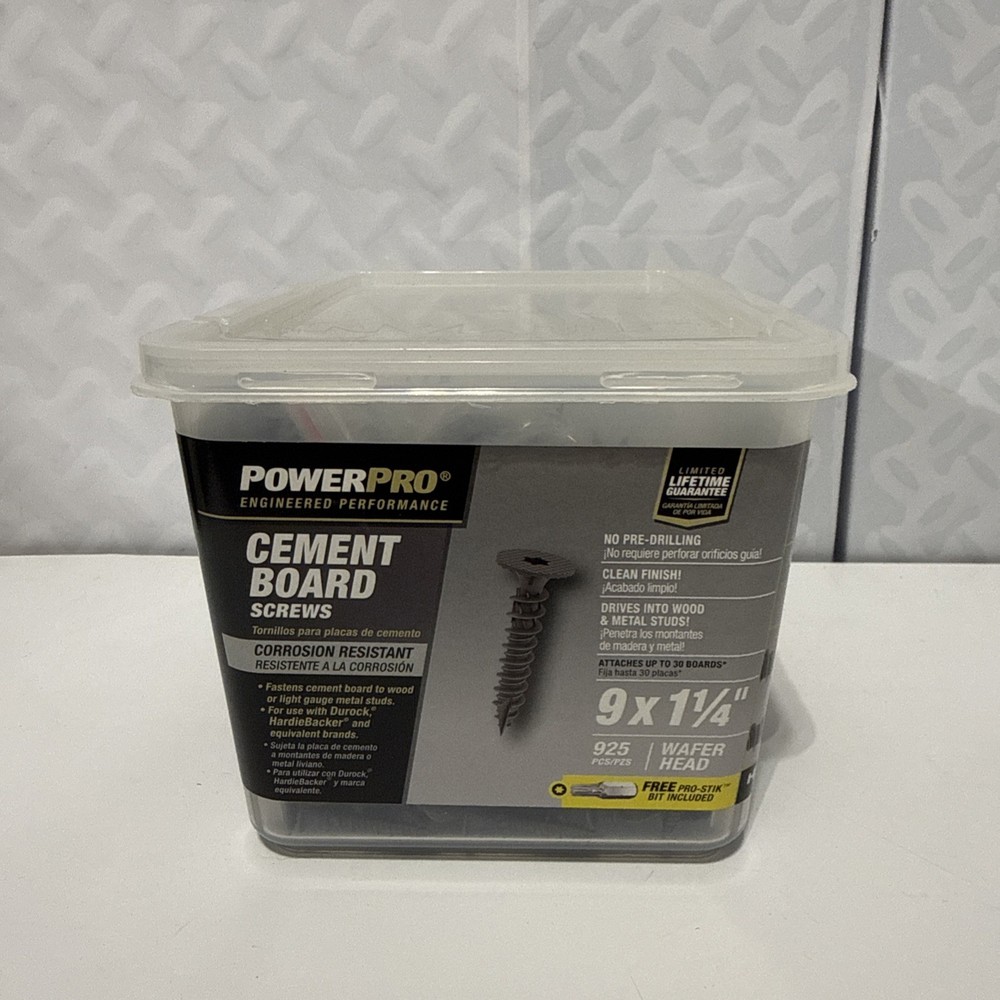 Power Pro #9 x 1-1/4-in Star -Drive Self-tapping Cement board Screws 925 Count