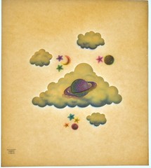 Original VINTAGE 1970s Heat Transfer | Clouds, Stars, Planets – Bundle 3