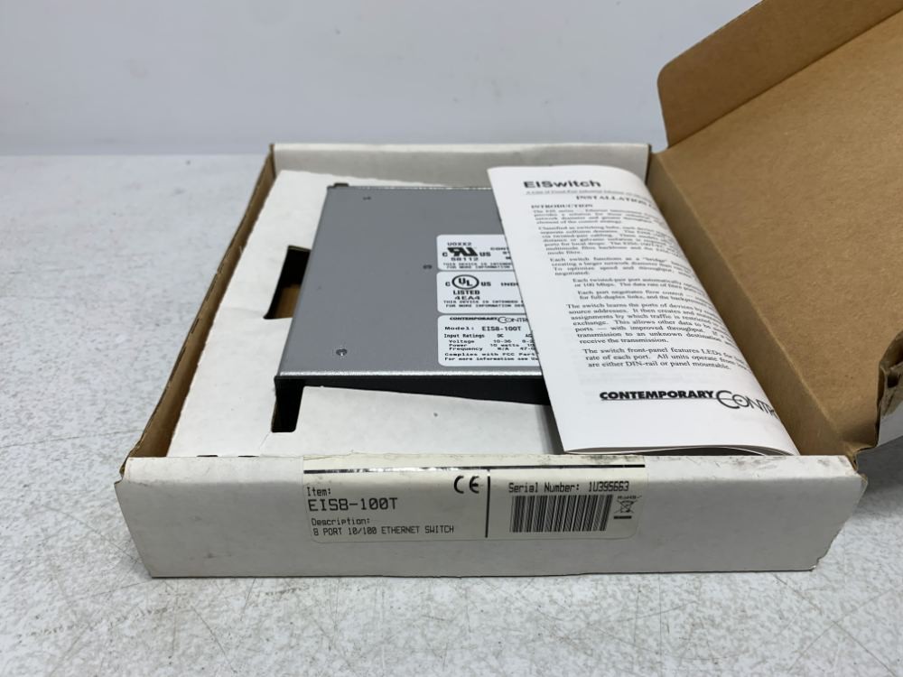 Contemporary Controls EIS8-100T Ethernet Switch 8-Port 10/100Mbps