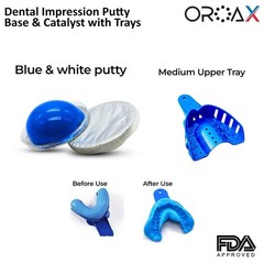 Dental Hydrophilic Impression Putty with Large Upper & Lower Trays Firm Molding