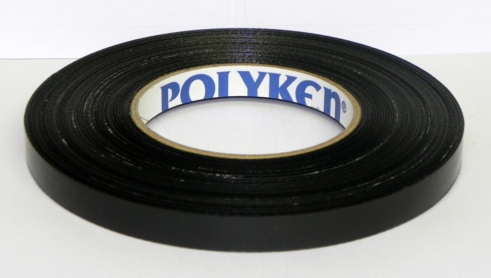 (10 Rolls) Polyken 281 Premium Harness Tape Waterproof Black .5 x 60 YD