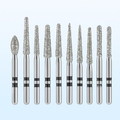 AZDENT Dental FG 1.6mm Diamond Zirconia Cutting Burs for High Speed Handpiece