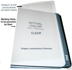 500/pack Clear Report Binding Covers 5 Mil 8-1/2 x 11 unpunched Plastic Sheets