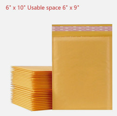 6”x10” Kraft Paper Padded Bubble Envelopes Mailers Shipping Case 6”x10” 30pc