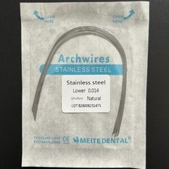 50 Packs Dental Orthodontic Stainless Steel Arch Wire Round Natural Form