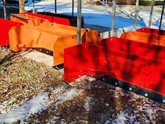 7′ Bobcat Skid Steer Snow Pusher Box Commercial 30″ Tall Plow CAT Case Protech